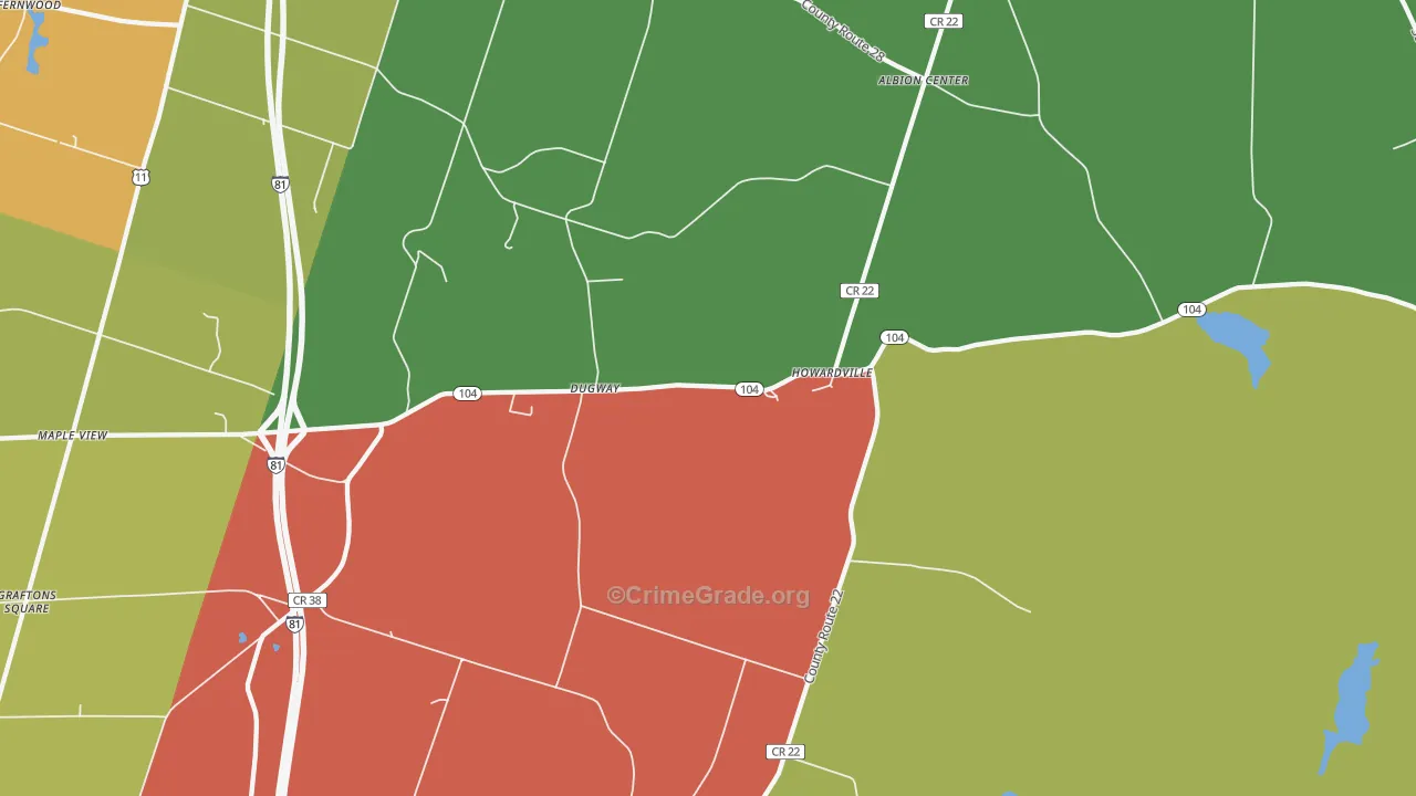 Dugway, NY Map of Theft Rates