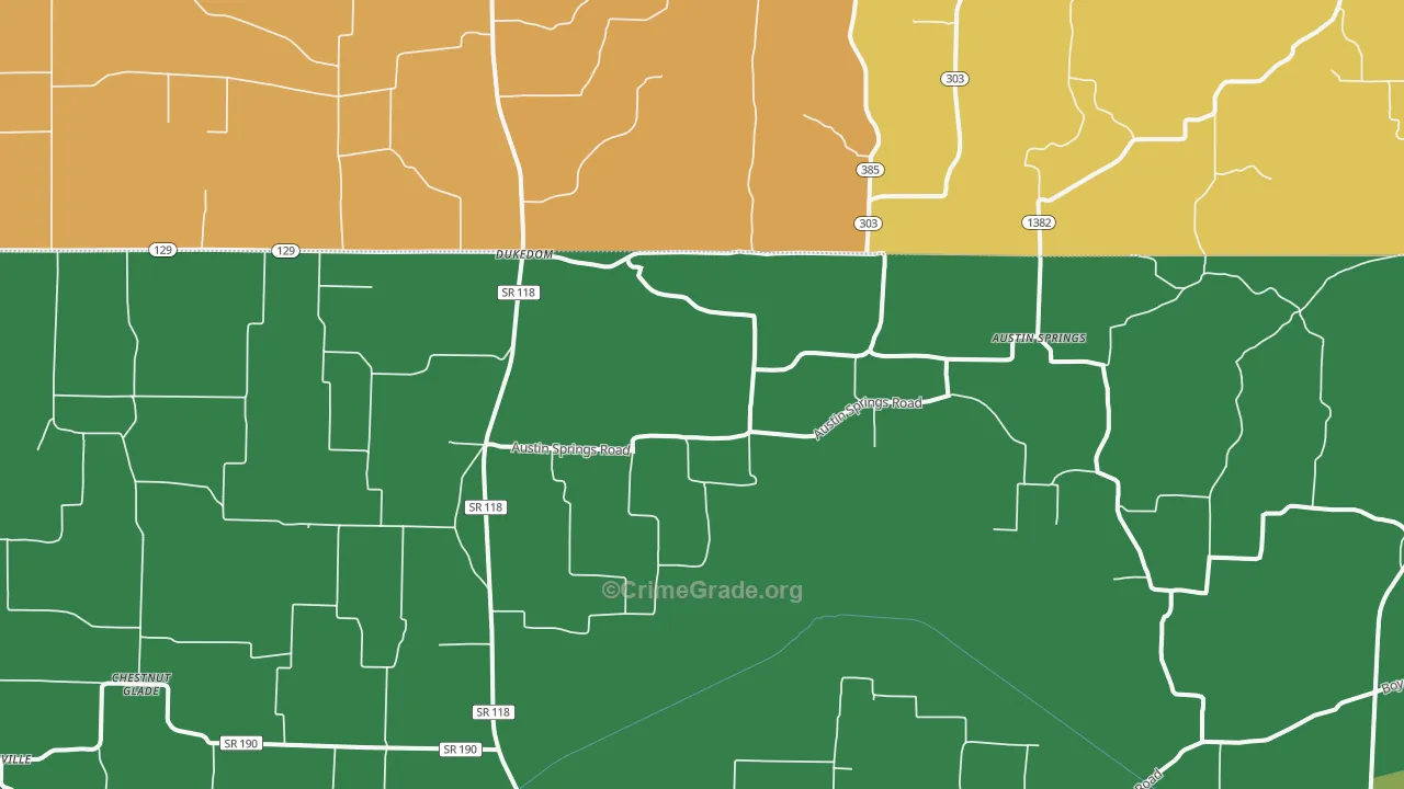 Dukedom, TN Map of Theft Rates