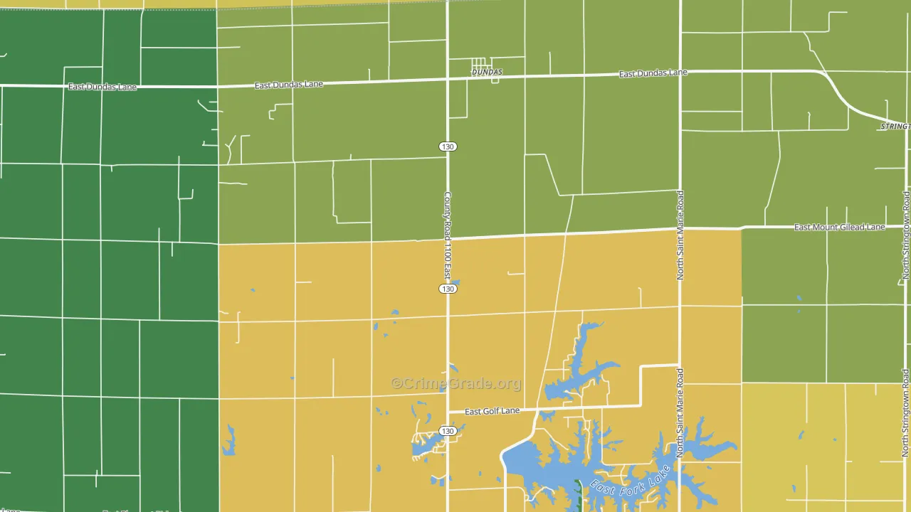 Dundas, IL Map of Theft Rates