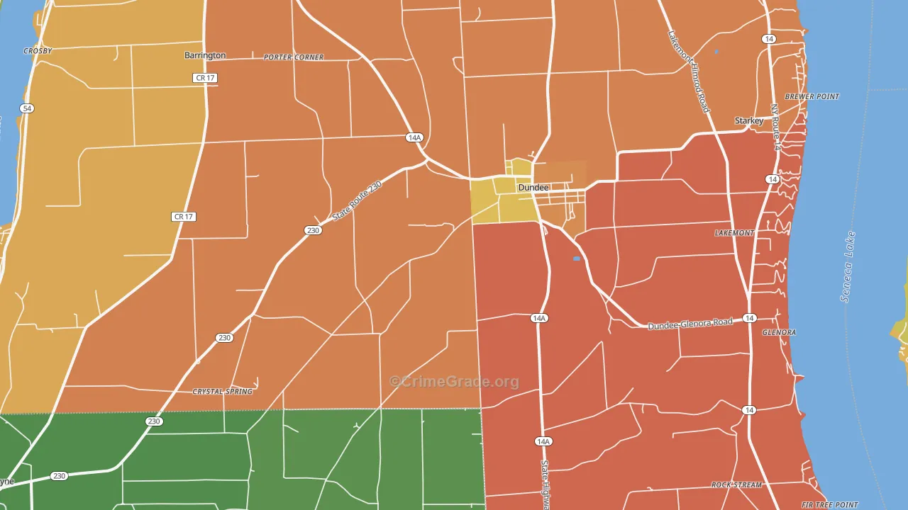 Dundee, NY Map of Theft Rates