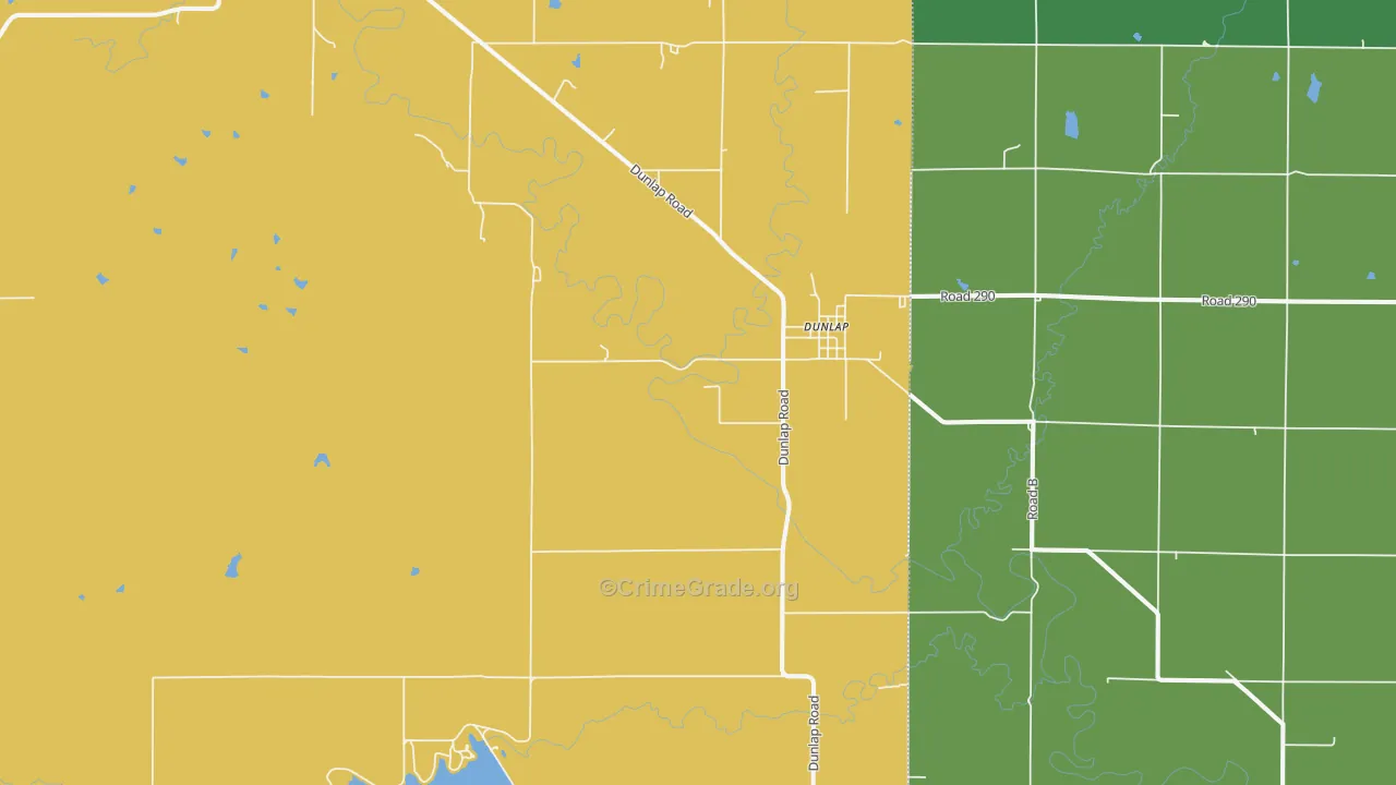 Dunlap, KS Map of Theft Rates