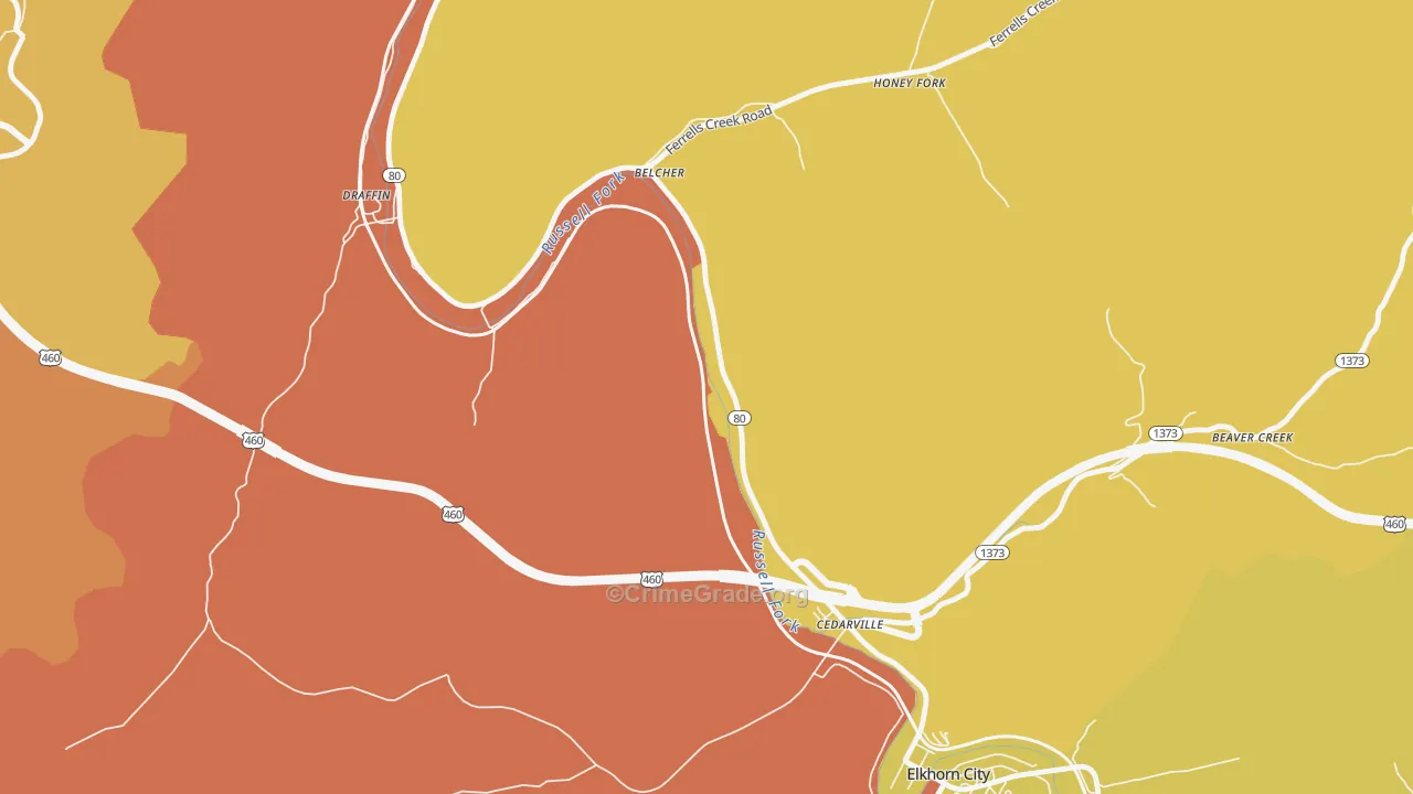 Dunleary, KY Map of Theft Rates
