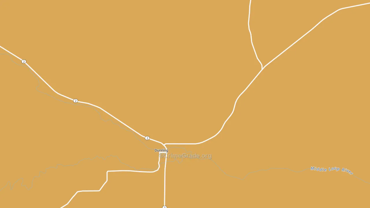 Dunning, NE Map of Theft Rates