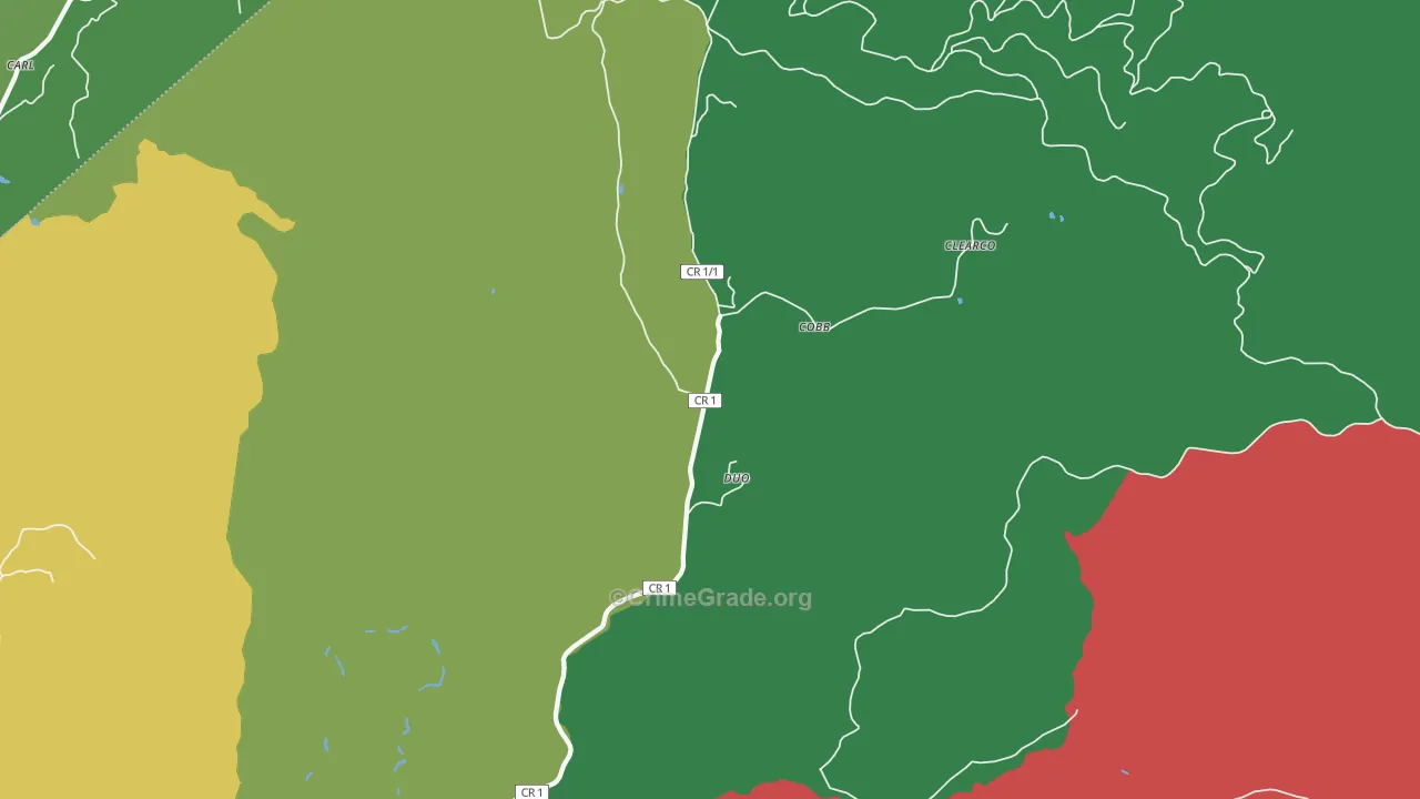 Duo, WV Map of Theft Rates