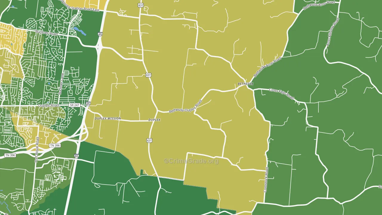 Duplex, TN Map of Theft Rates