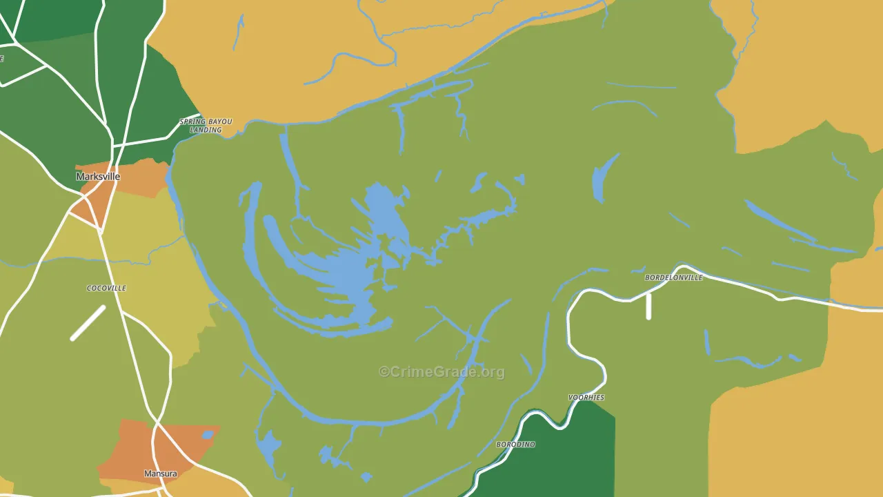 Dupont, LA Map of Theft Rates