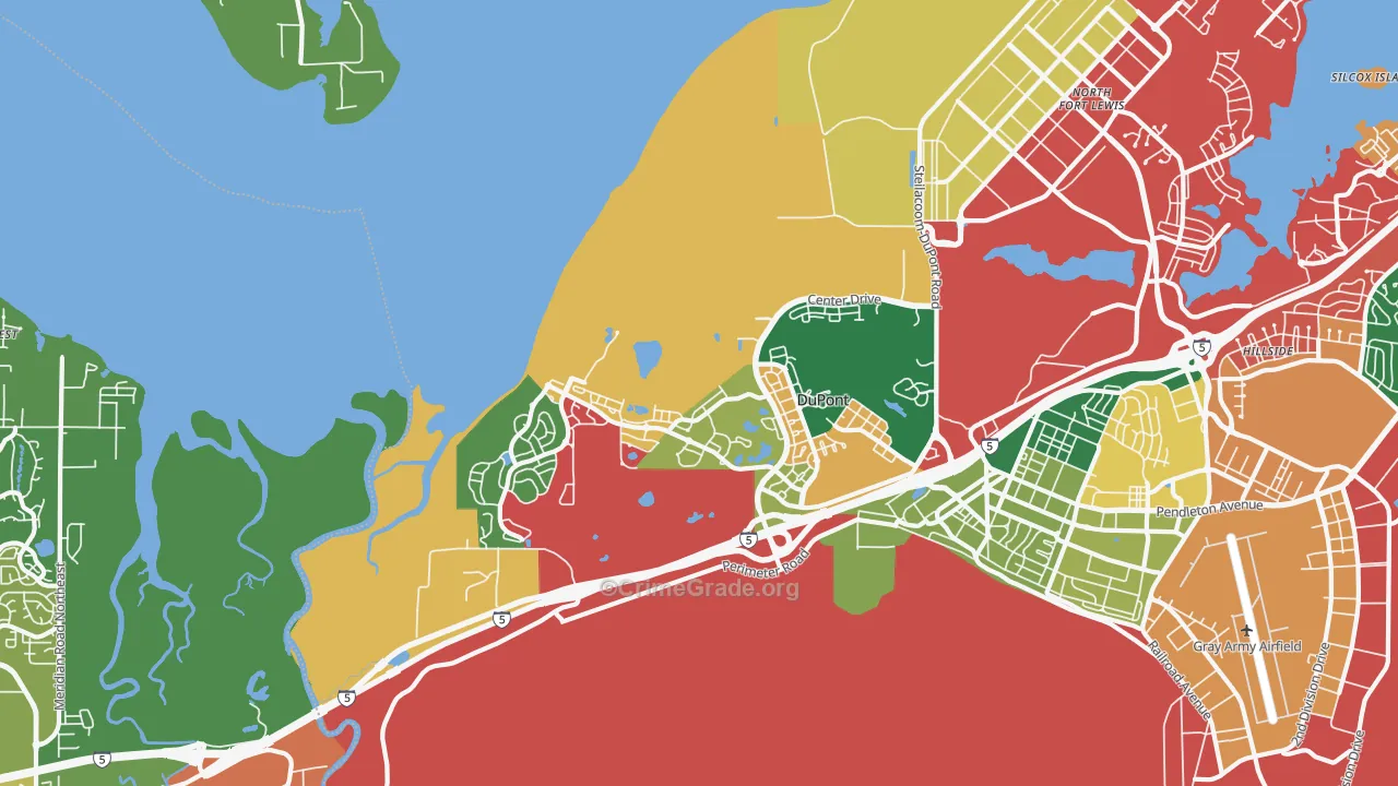Dupont, WA Map of Theft Rates