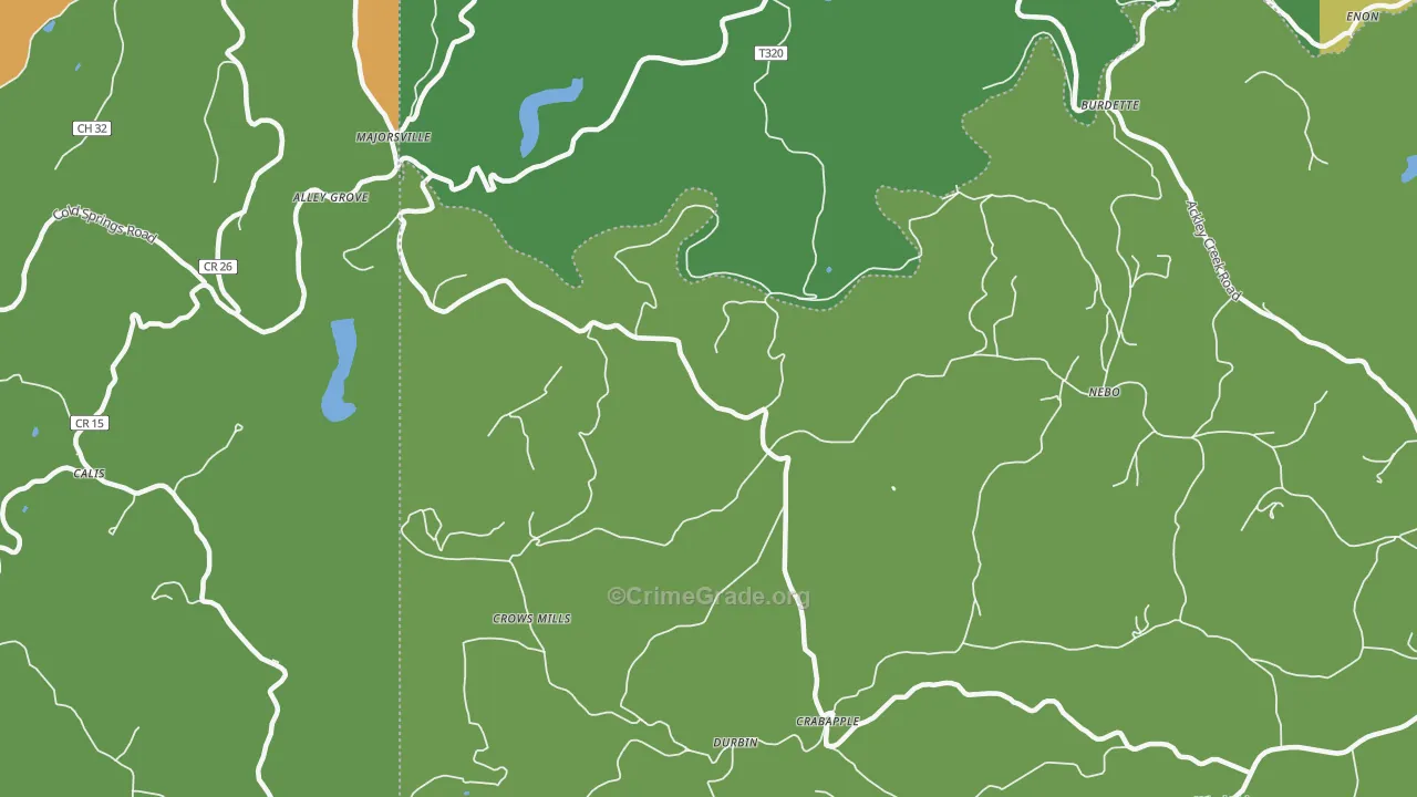 Durbin, PA Map of Theft Rates