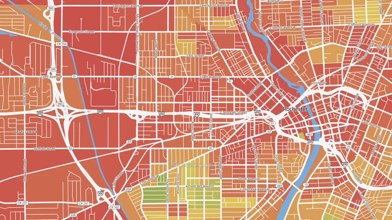 Dutchtown, Rochester, NY Map of Theft Rates
