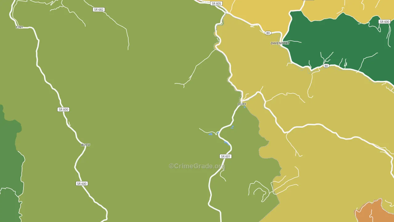 Duty, VA Map of Theft Rates