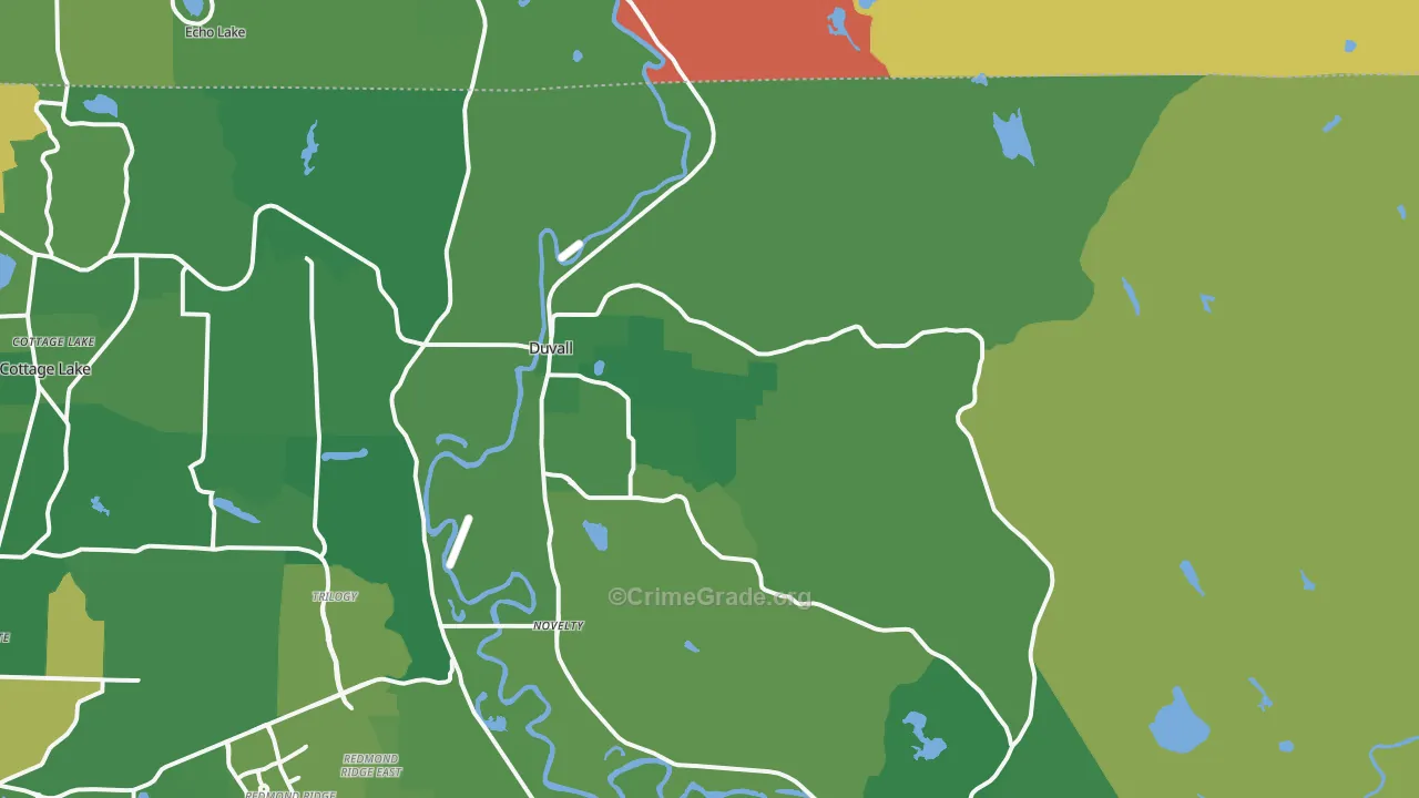 Duvall, WA Map of Theft Rates