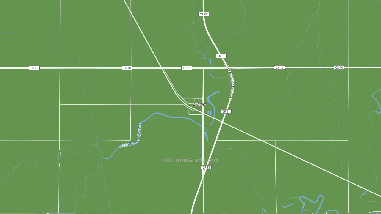 Dwight, ND Map of Theft Rates