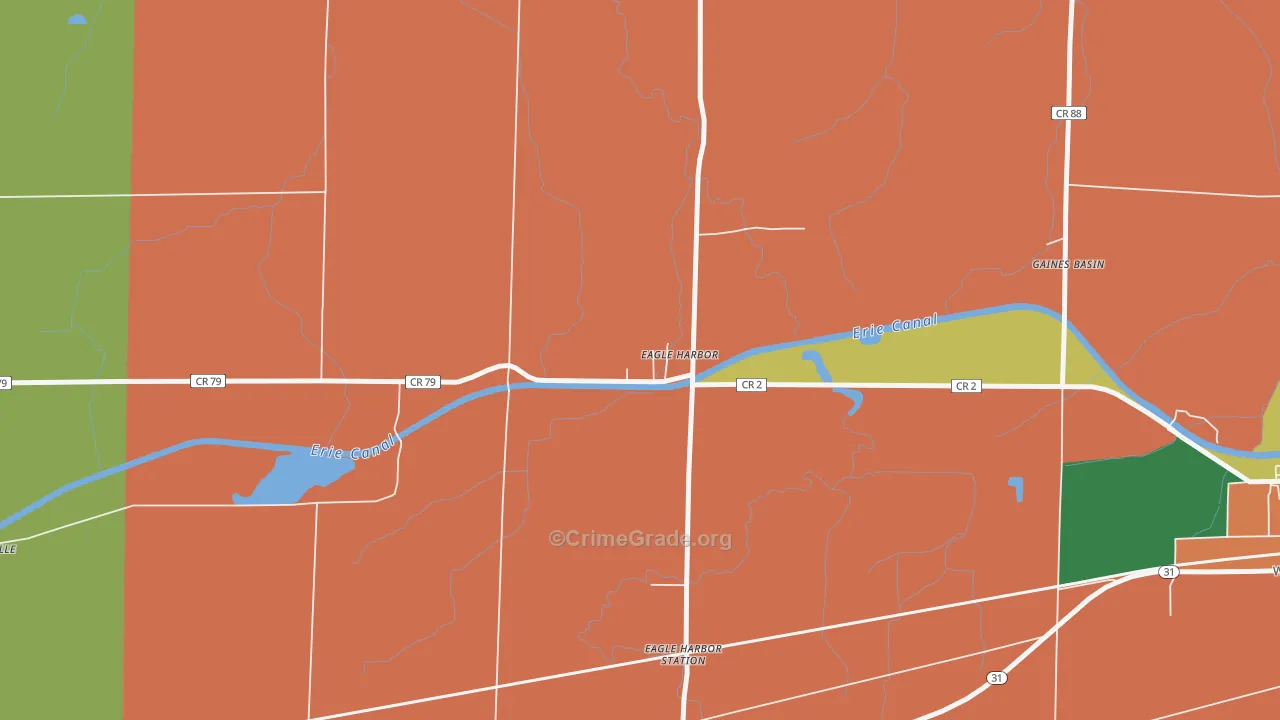 Eagle Harbor, NY Map of Theft Rates