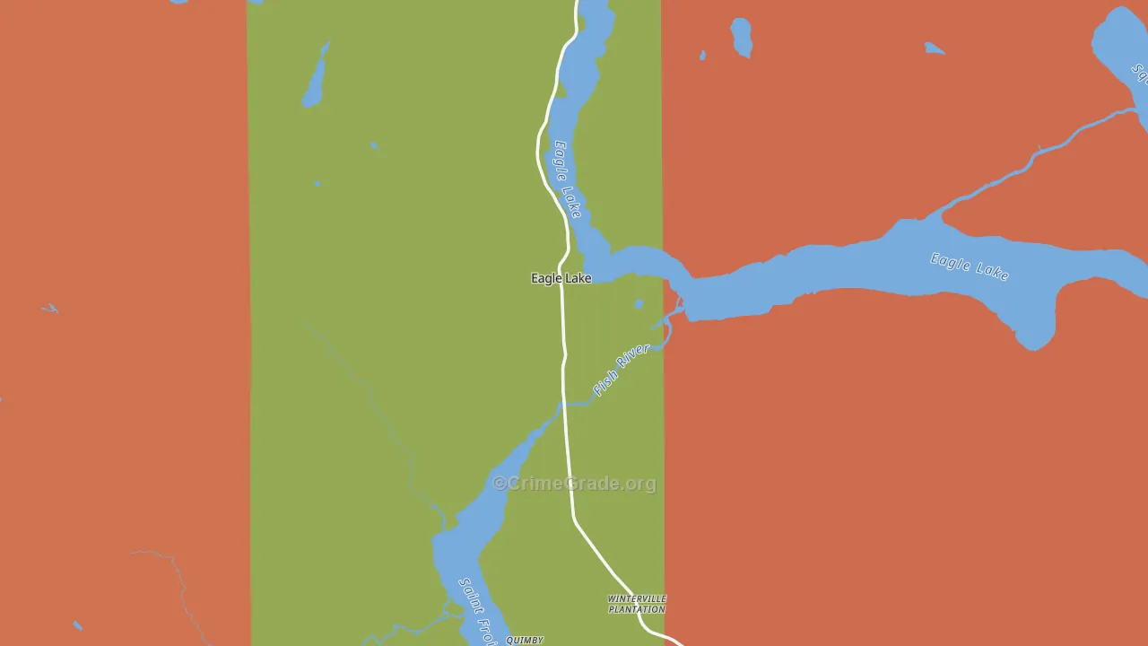 Eagle Lake, ME Map of Theft Rates
