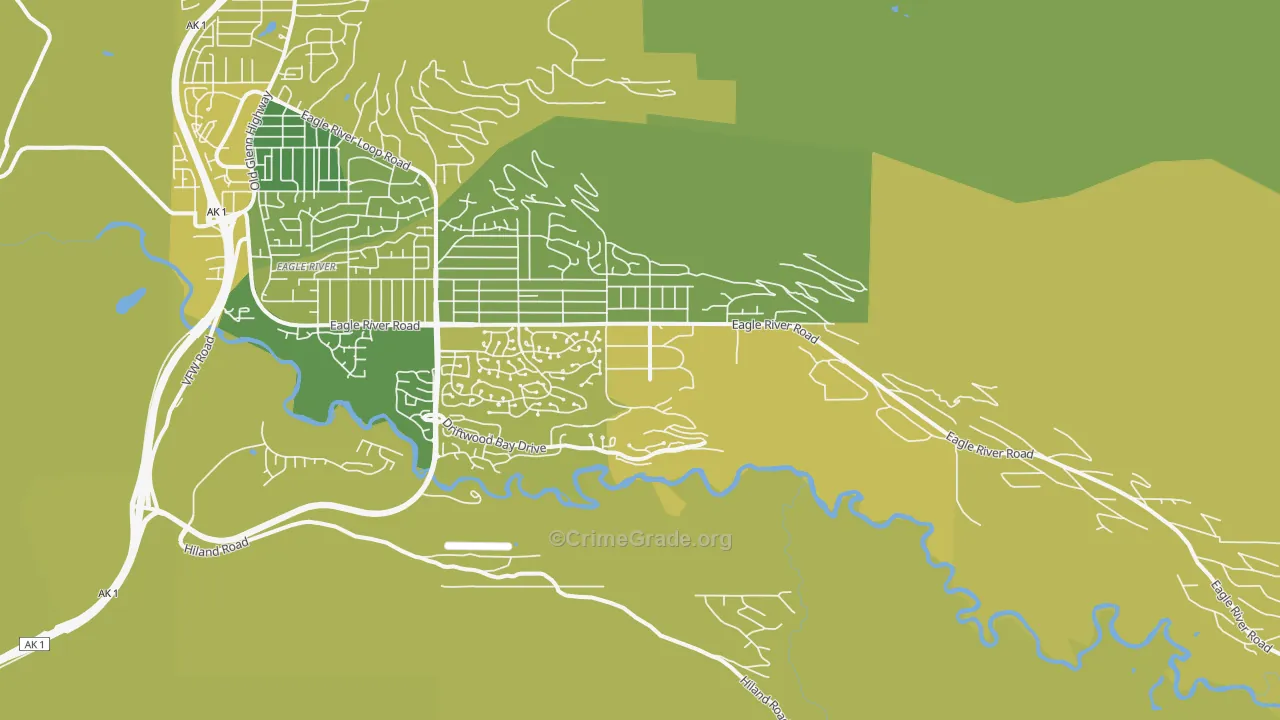 Eagle River Valley, Eagle River, AK Map of Theft Rates