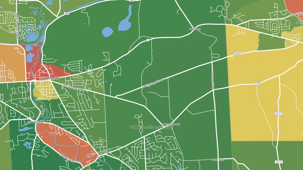 Eagle Village, NY Map of Theft Rates