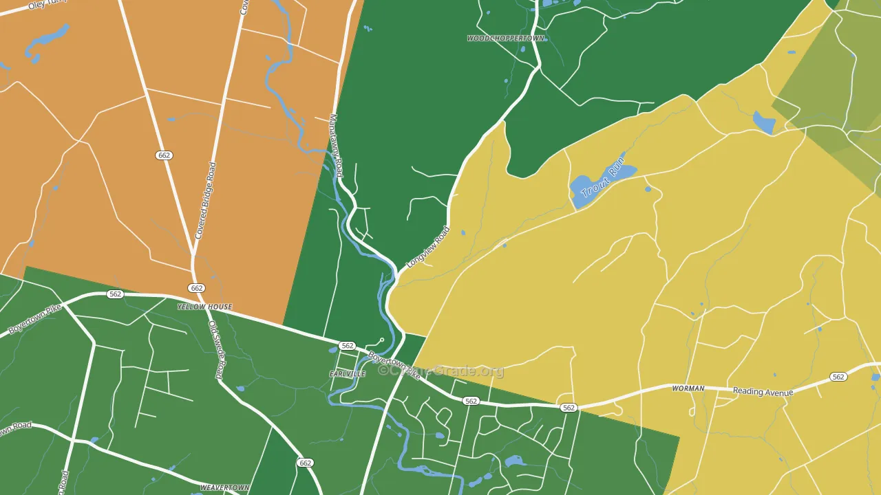 Earlville, PA Map of Theft Rates