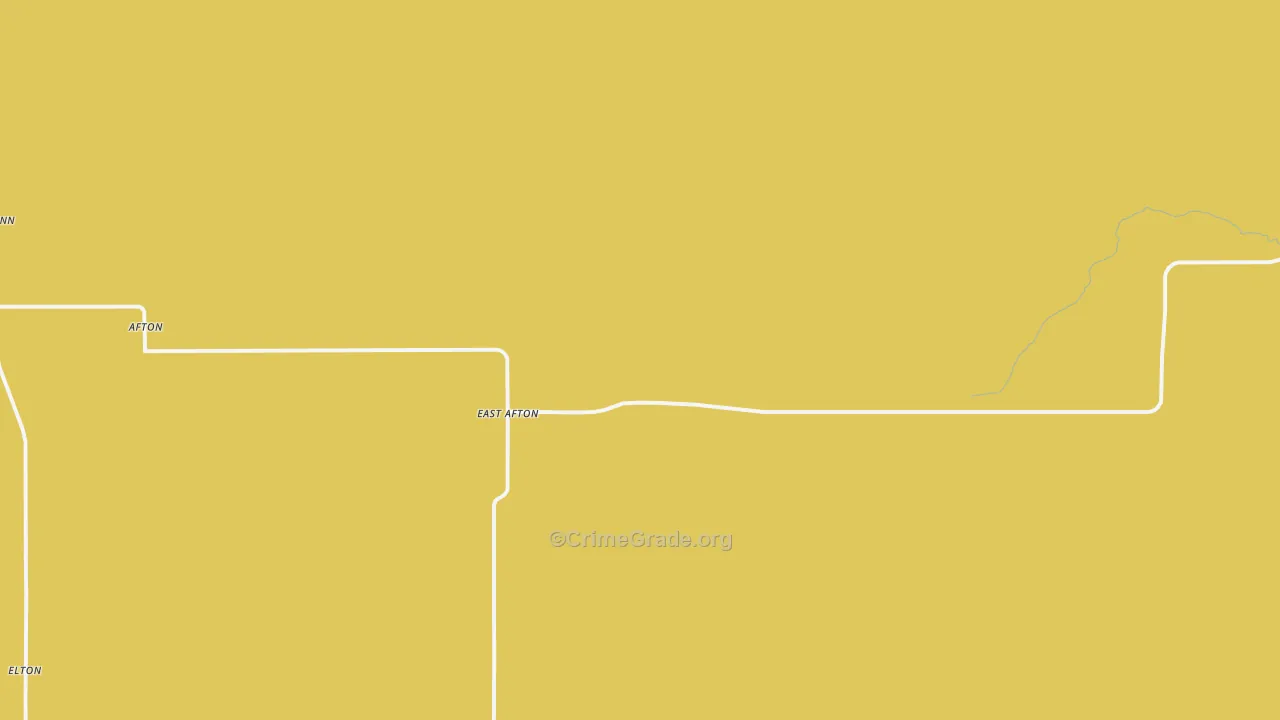 East Afton, TX Map of Theft Rates