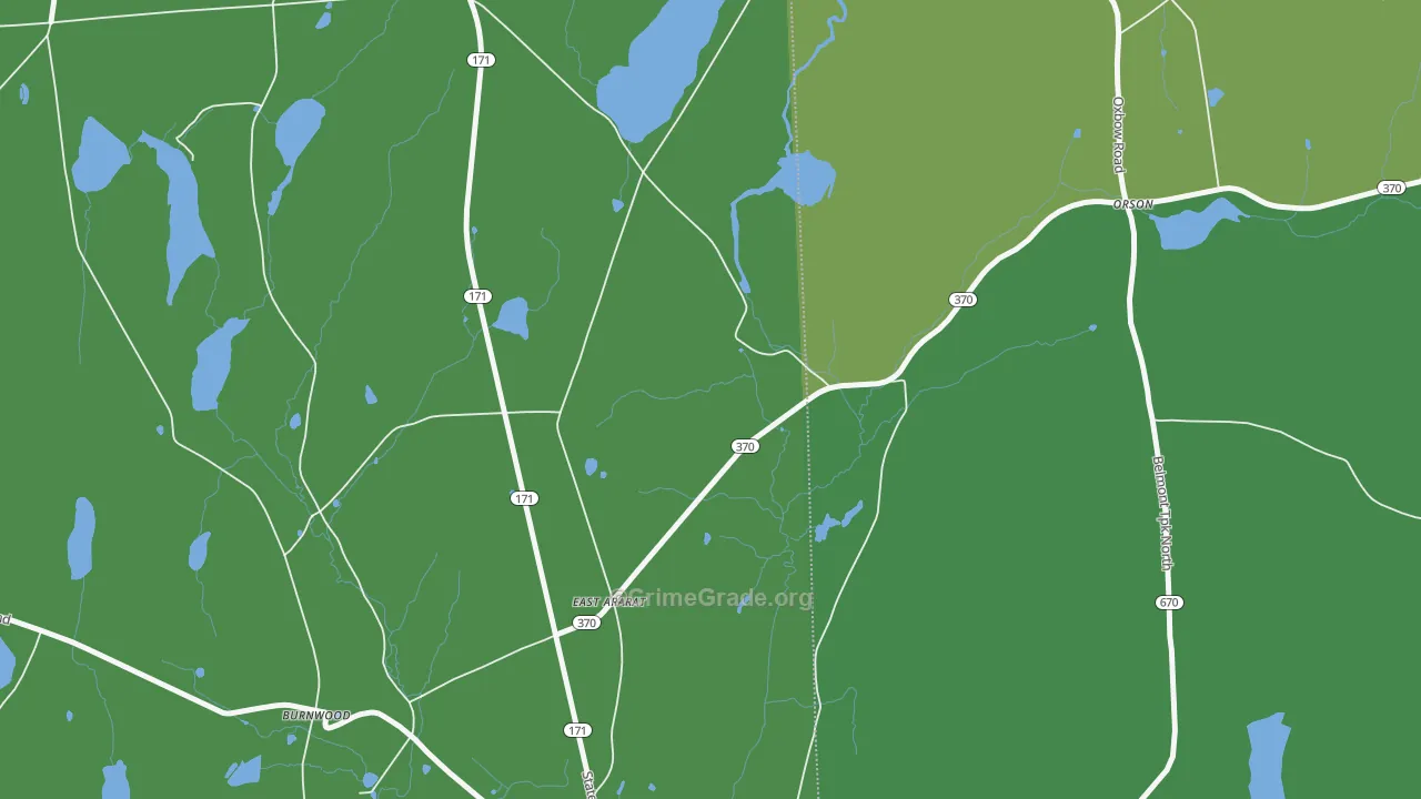 East Ararat, PA Map of Theft Rates