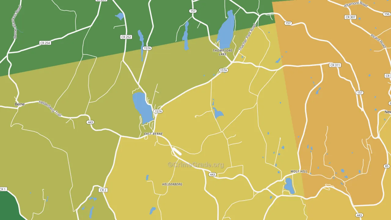 East Berne, NY Map of Theft Rates