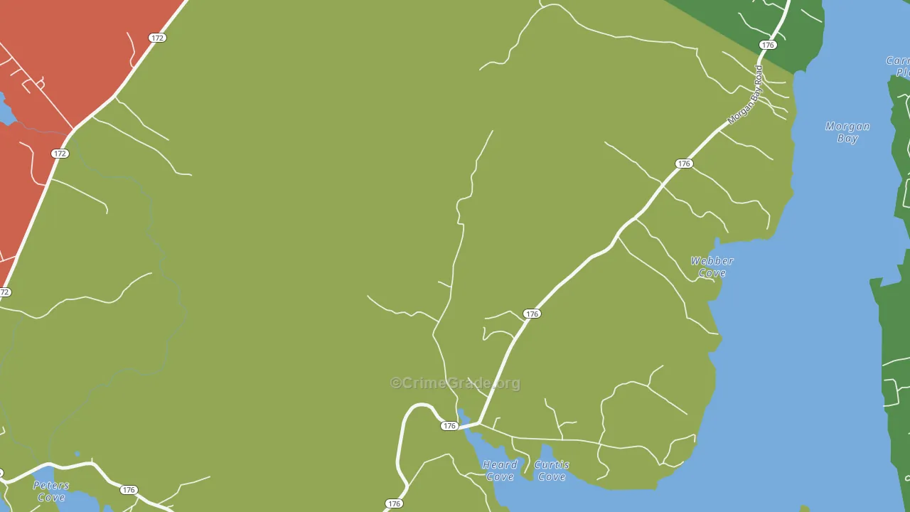 East Blue Hill, ME Map of Theft Rates