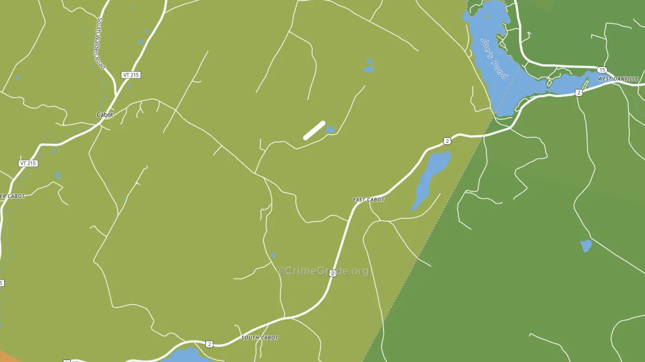 East Cabot, VT Map of Theft Rates
