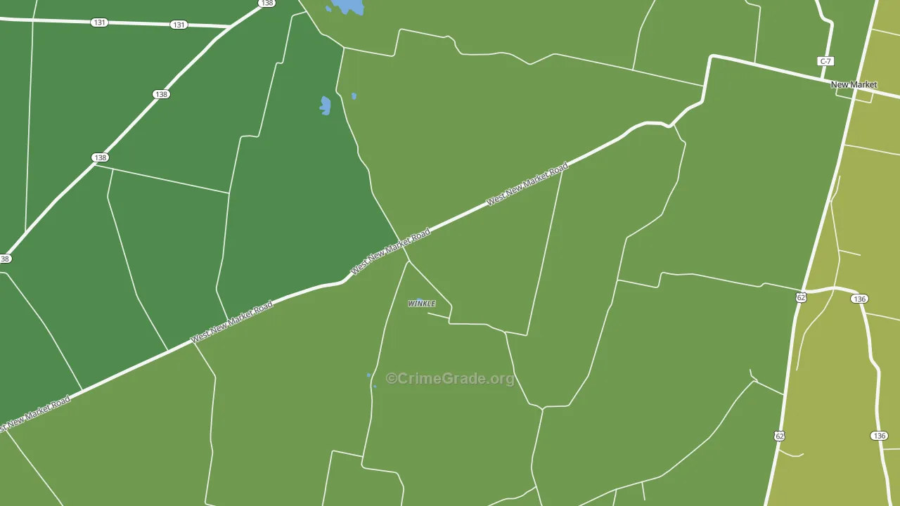 East Danville, OH Map of Theft Rates