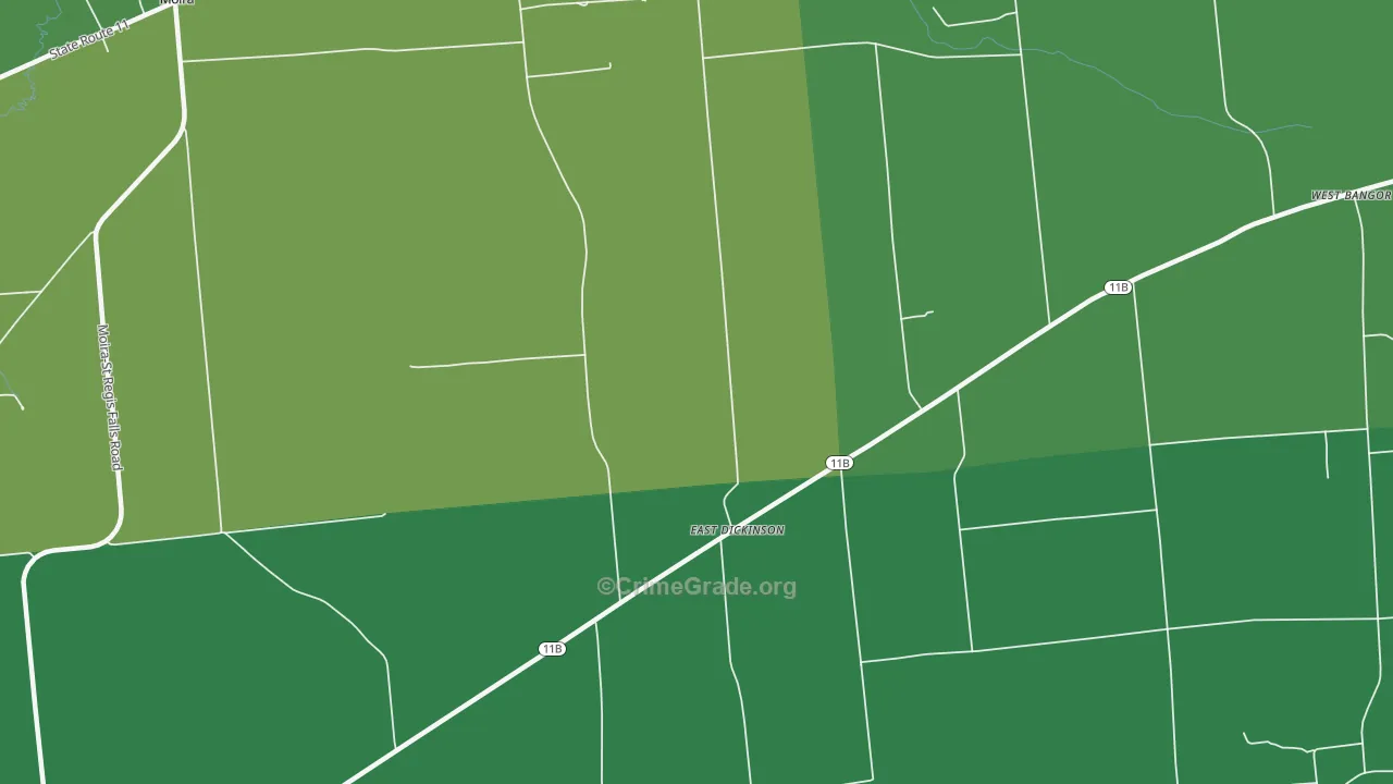 East Dickinson, NY Map of Theft Rates