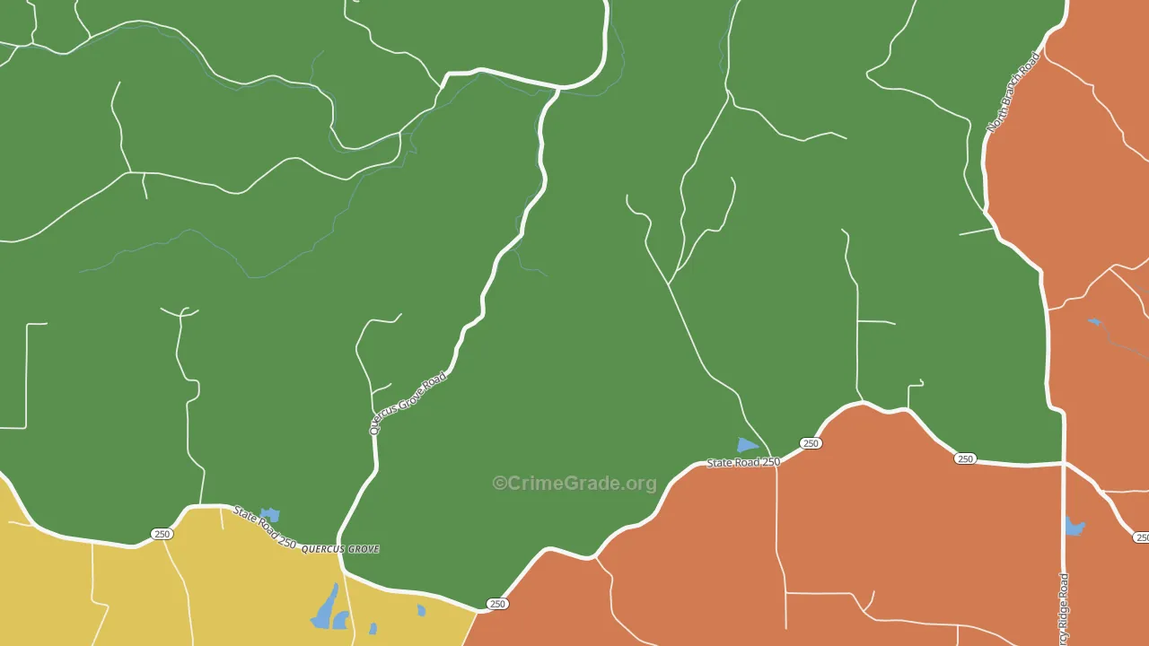 East Enterprise, IN Map of Theft Rates