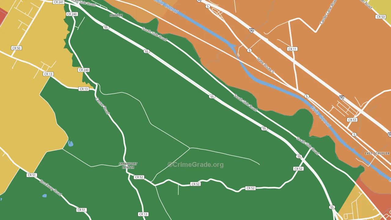East Frankfort, NY Map of Theft Rates