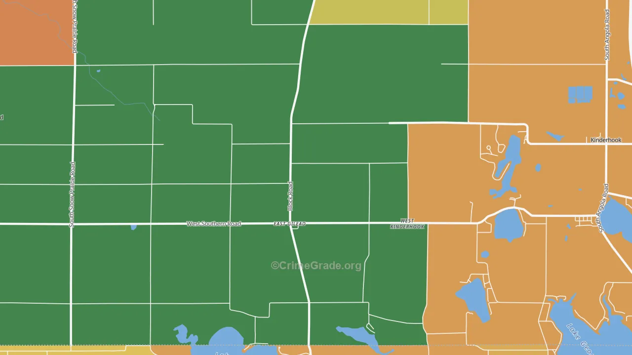 East Gilead, MI Map of Theft Rates