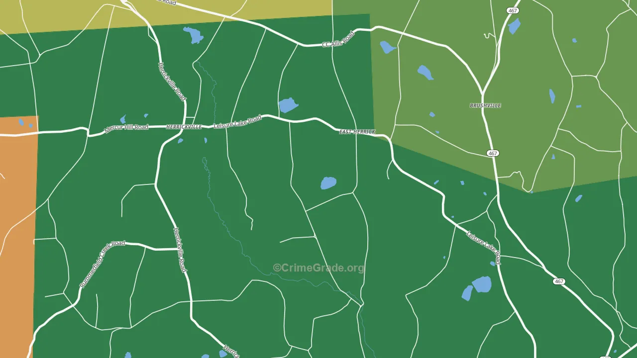 East Herrick, PA Map of Theft Rates
