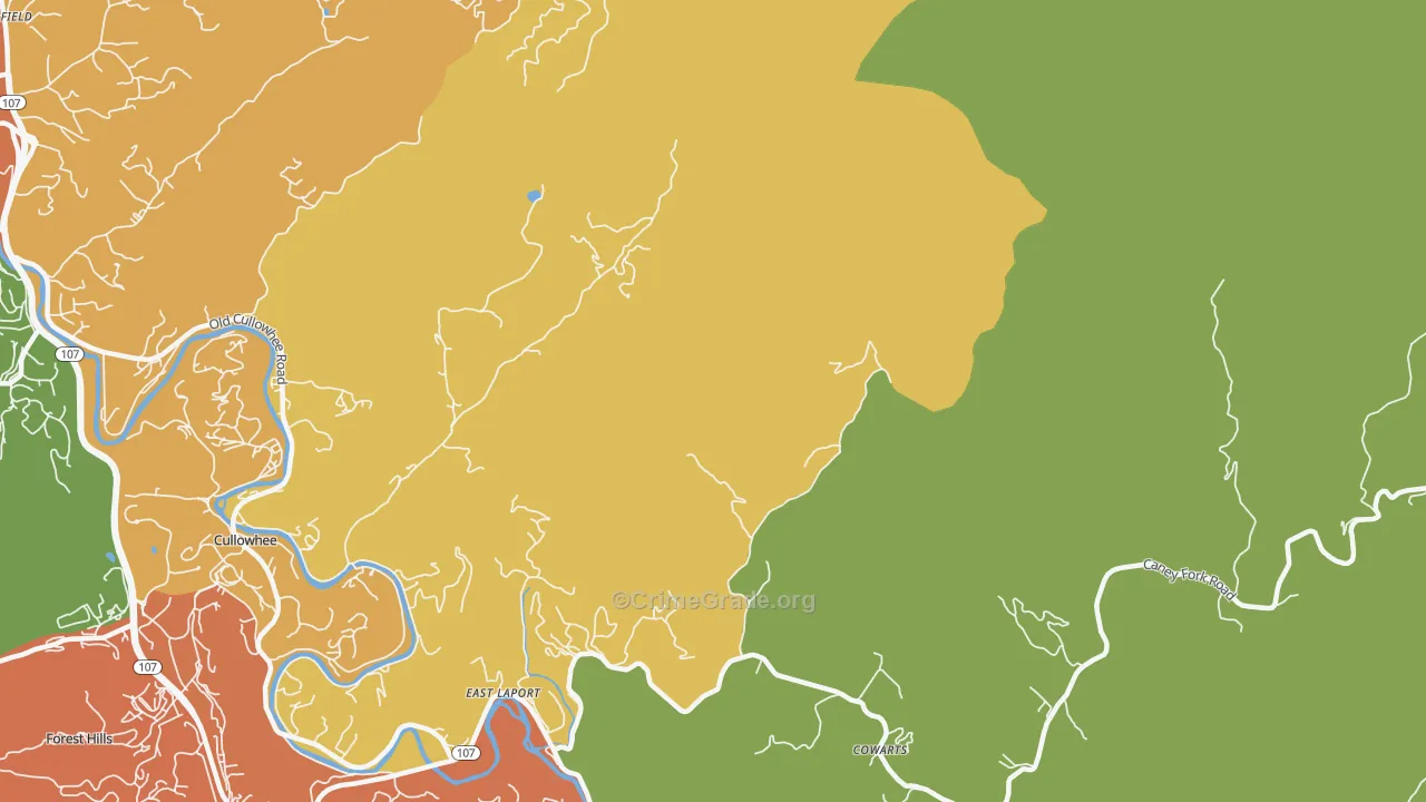 East Laport, NC Map of Theft Rates