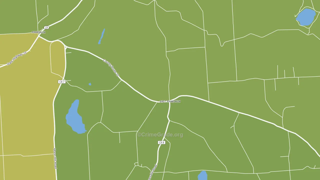 East Pharsalia, NY Map of Theft Rates