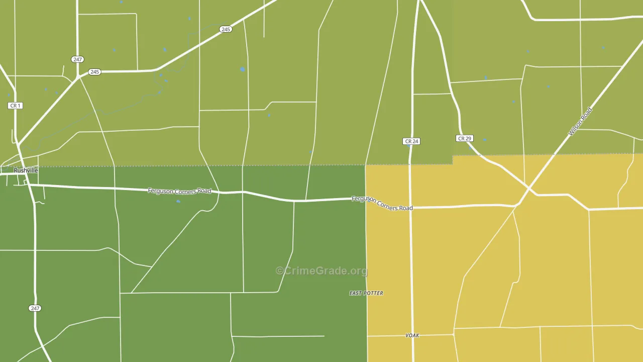 East Potter, NY Map of Theft Rates
