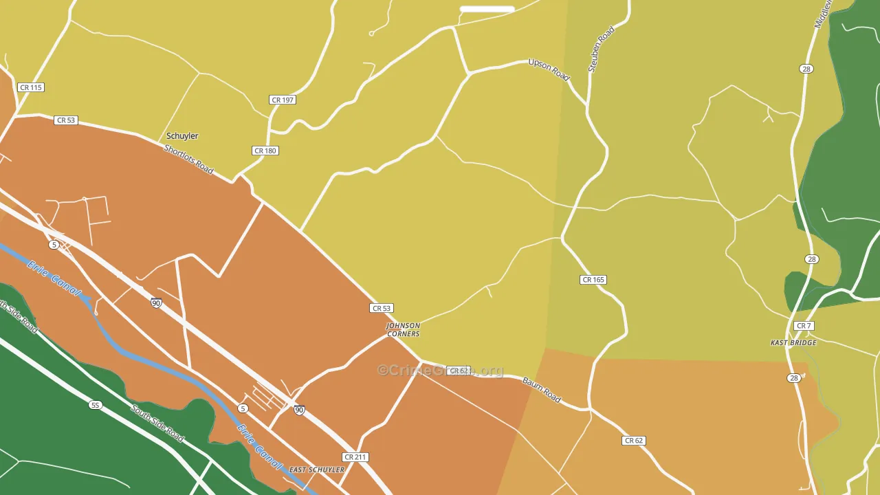 East Schuyler, NY Map of Theft Rates