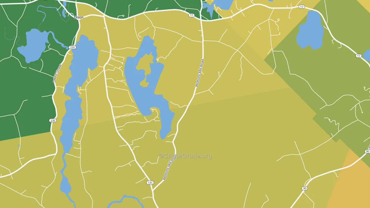 East Union, ME Map of Theft Rates