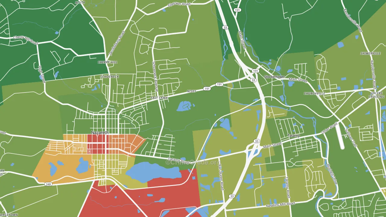 Eastlawn Gardens, PA Map of Theft Rates