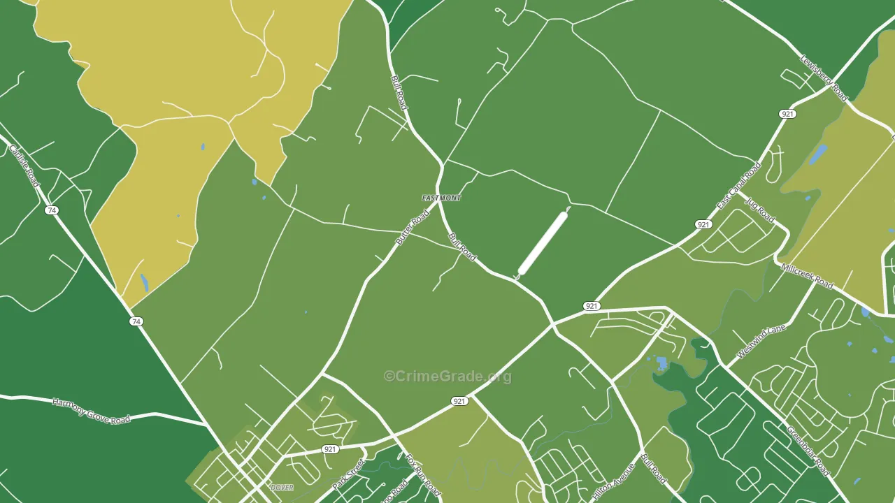 Eastmont, PA Map of Theft Rates