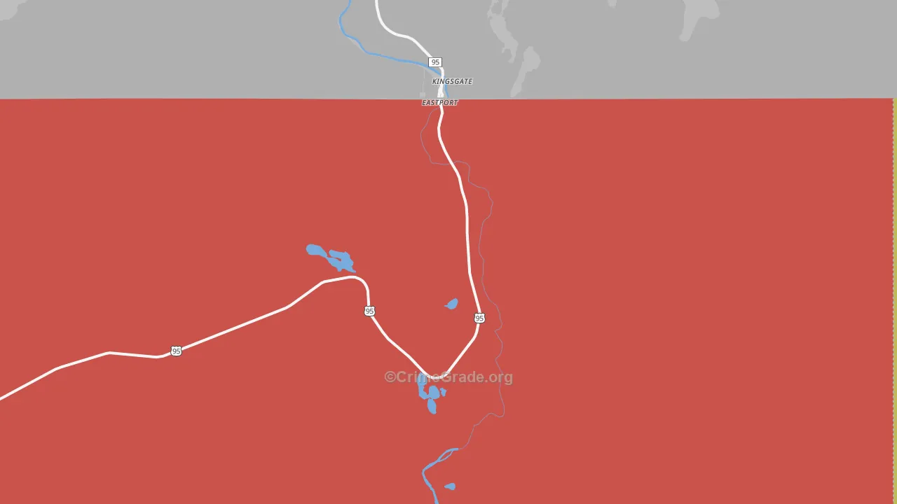 Eastport, ID Map of Theft Rates