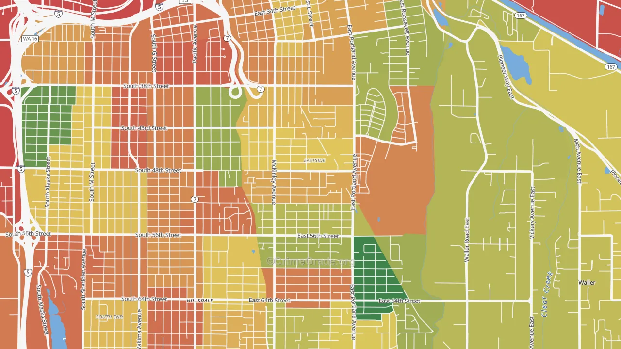 Eastside Enact, Tacoma, WA Map of Theft Rates