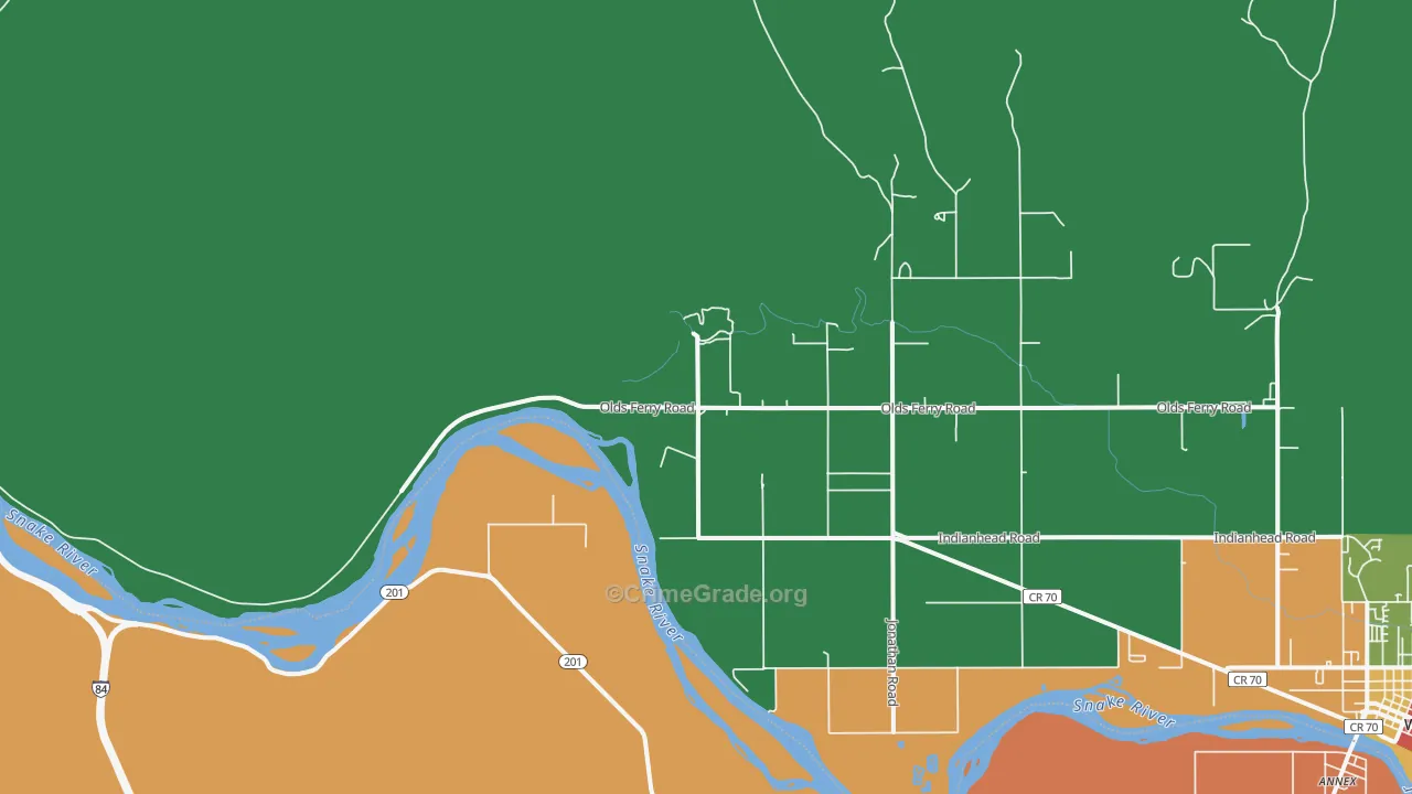 Eaton, ID Map of Theft Rates