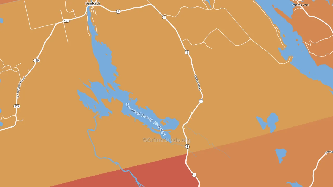 Eaton, ME Map of Theft Rates
