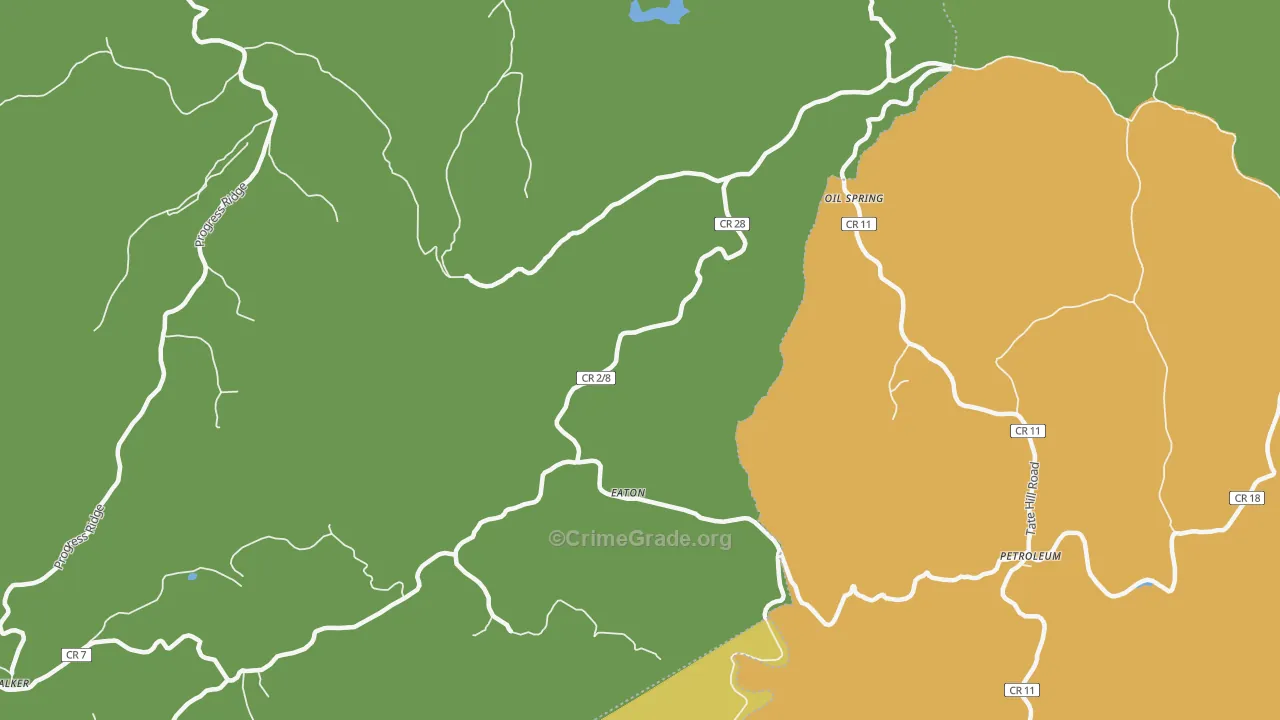 Eaton, WV Map of Theft Rates