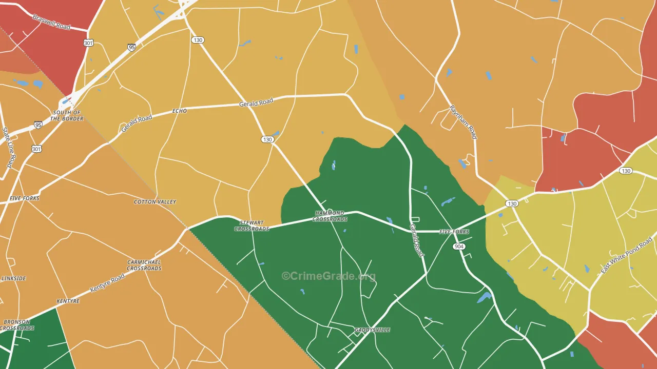 Echo, NC Map of Theft Rates