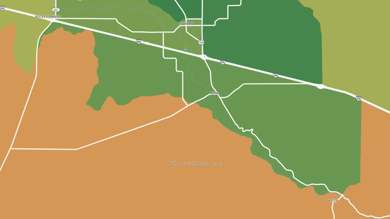 Echo, OR Map of Theft Rates