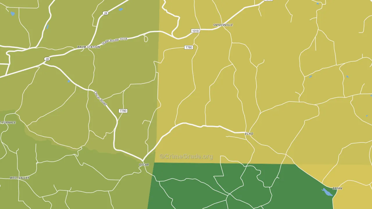 Echo, PA Map of Theft Rates