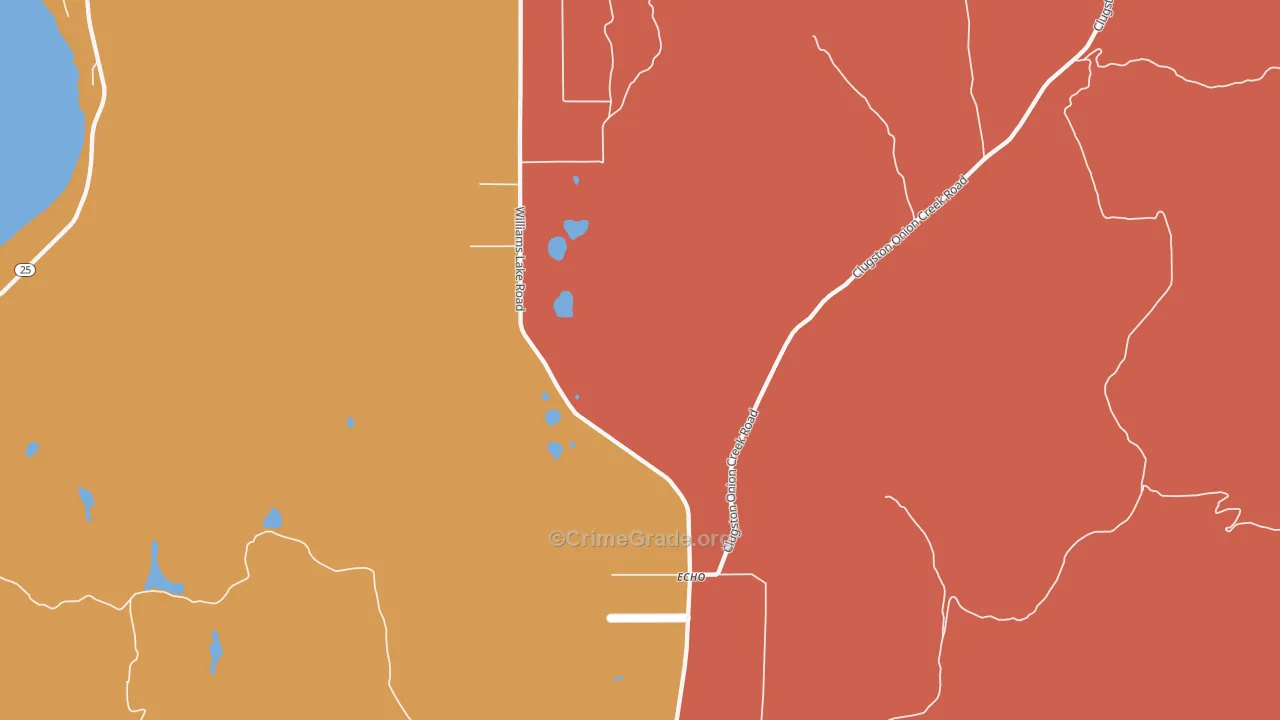 Echo, WA Map of Theft Rates
