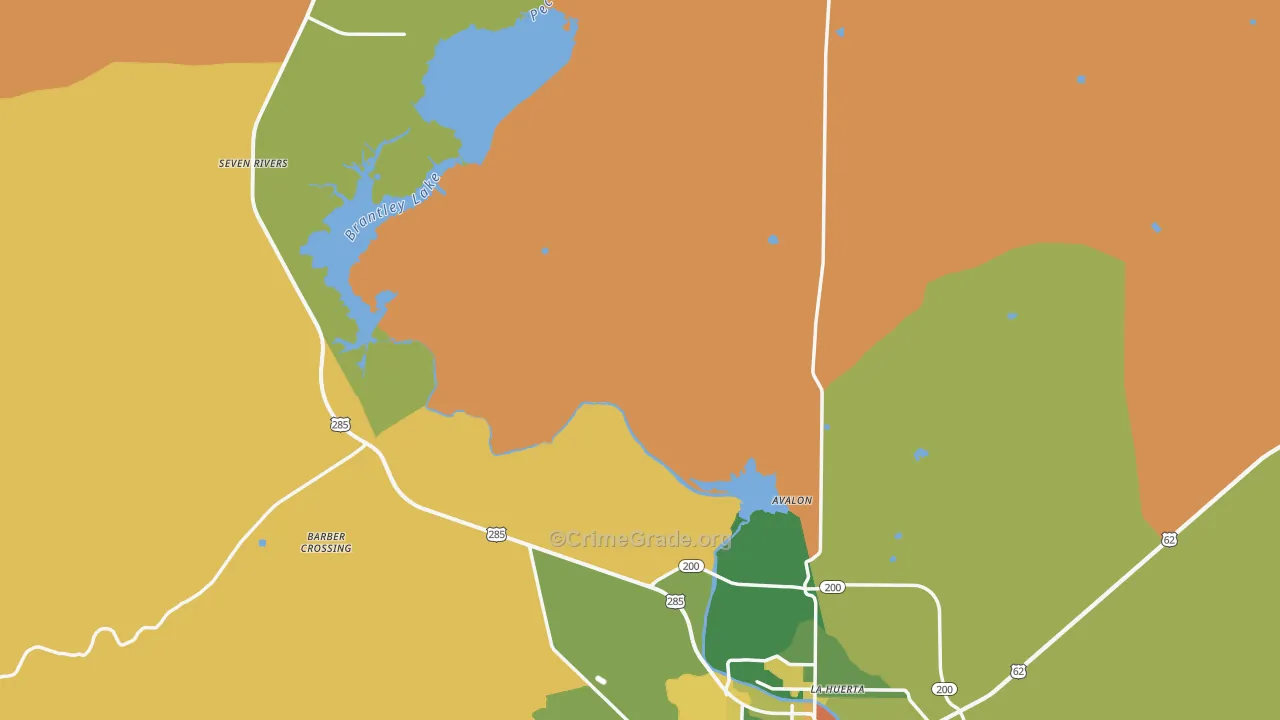 Eddy County, NM Map of Theft Rates
