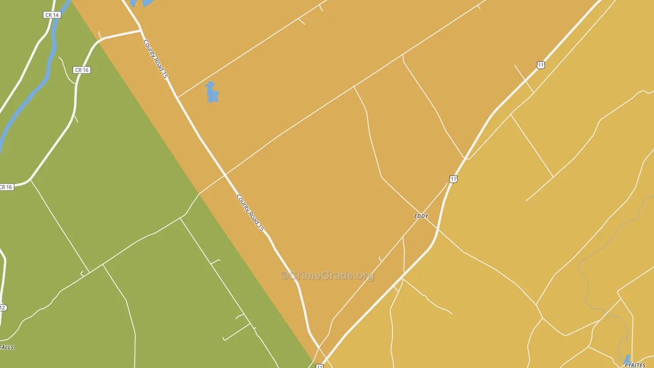 Eddy, NY Map of Theft Rates